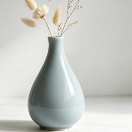 Teardrop-shaped ceramic vase